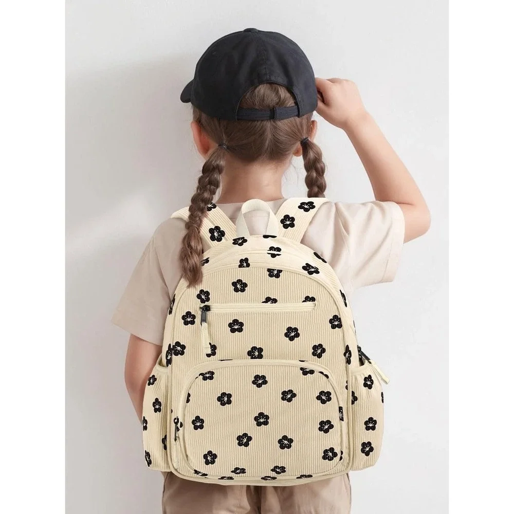 atgark Corduroy Toddler Backpack for Girls Boys: Preschool Kindergarten Backpack